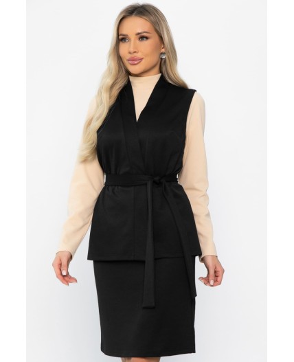 Костюм с юбкой Окси (черный) К14336-8М