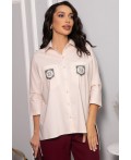 Рубашка с карманами Аристократка (бежевая) Б14357-10М