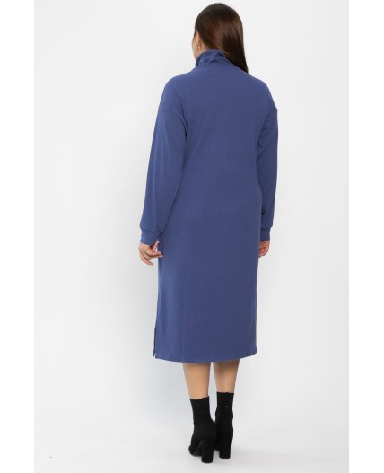 Платье с поясом Харизма (синее) П14351-5М