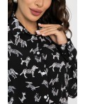 Рубашка с принтом Надель (черная) Б14360-16М