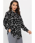 Рубашка с принтом Надель (черная) Б14360-16М