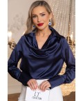 Блуза Шелковая сказка (сапфир) Б14381-34М