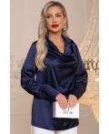 Блуза Шелковая сказка (сапфир) Б14381-34М