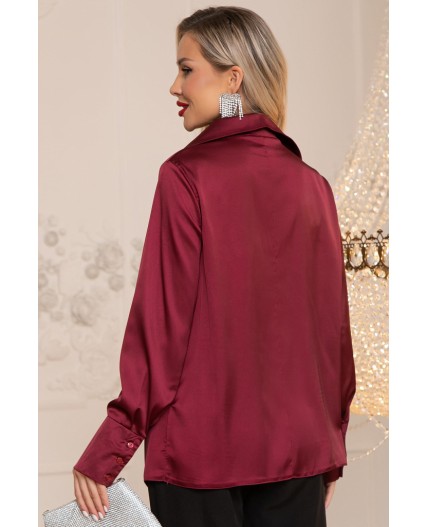 Блуза Шелковая сказка (рубин) Б14382-34М