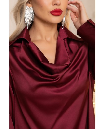 Блуза Шелковая сказка (рубин) Б14382-34М
