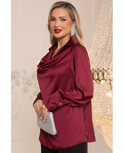 Блуза Шелковая сказка (рубин) Б14382-34М