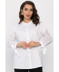 Блуза с завязками Ажур (белая) Б14386-10М