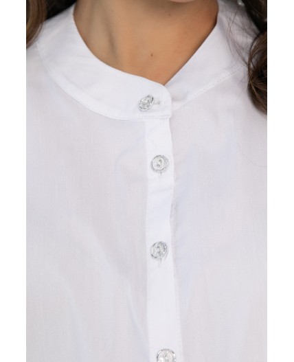 Блуза с завязками Ажур (белая) Б14386-10М