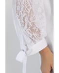 Блуза с завязками Ажур (белая) Б14386-10М