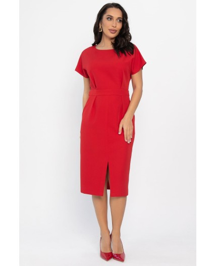Платье с карманами Утренняя роса (красное) П14372-16М