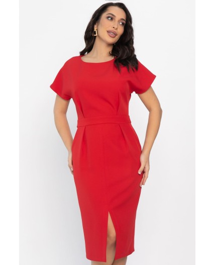 Платье с карманами Утренняя роса (красное) П14372-16М