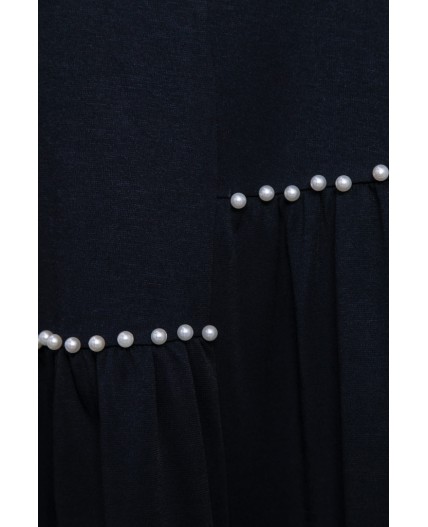 Платье бохо трикотажное Млада (темно-синее) П14411-8М