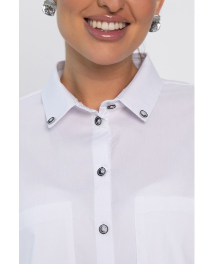 Рубашка с карманами Аристократка (белая) Б14449-10М