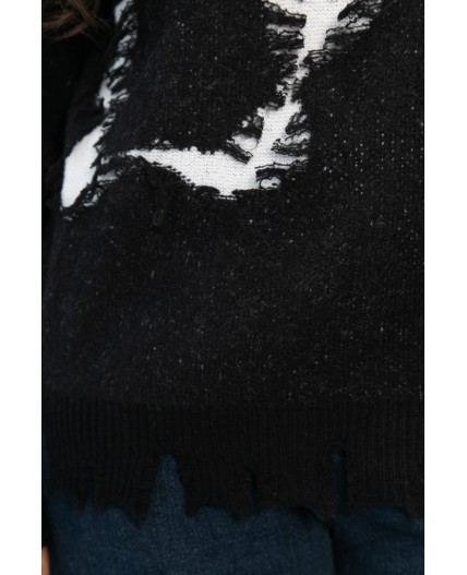 Свитер рваный Наиль (черный) Б14419-13М