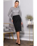 Юбка вельветовая Жасмин (черная) Ю14441-25М