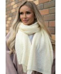Вязаный палантин (молочный) ВП02-1М