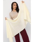 Вязаный палантин (молочный) ВП02-1М