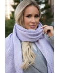 Вязаный палантин (пыльно-сиреневый) ВП01-1М