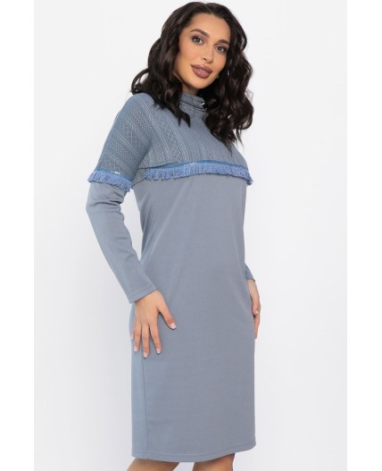 Платье трикотажное Нарина (серое) П14513-10М