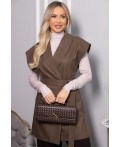 Жилет костюмный Жюлли (шоколад) Б14488-4М