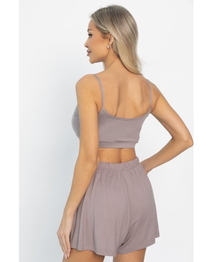 Кроп-топ Шелк вискозы (латте) Б14506-52М