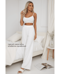 Брюки-палаццо для дома Шелк вискозы (молочные) Б14498-52М