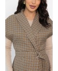 Жилет костюмный Жюлли (бежевый/клетка) Б14490-4М