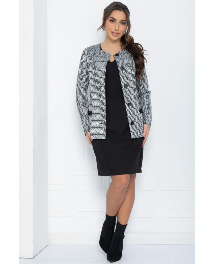 Жакет Времена года (черно-белый) Б14566-19М