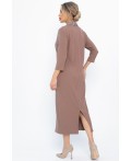 Платье трикотажное Каприччио (коричневое) П14591-10М