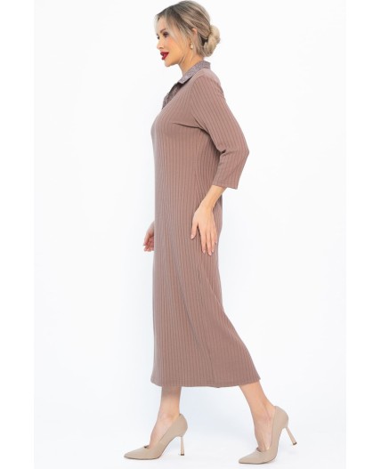 Платье трикотажное Каприччио (коричневое) П14591-10М