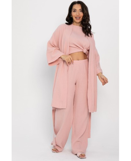 Халат-кимоно Муслин (розовое) П14578-52М