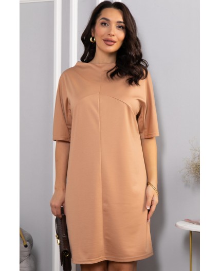 Платье трикотажное Ветта (бежевое) П14600-10М