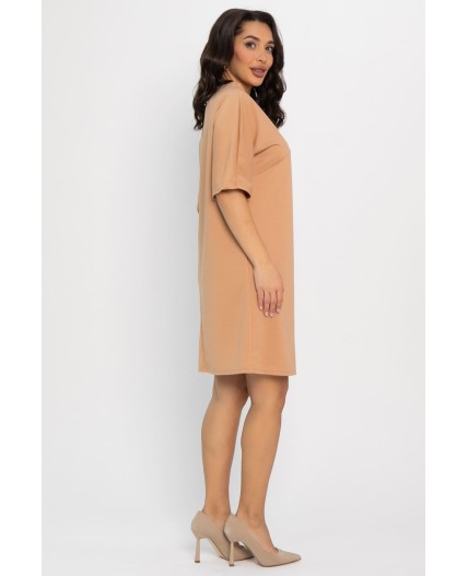 Платье трикотажное Ветта (бежевое) П14600-10М