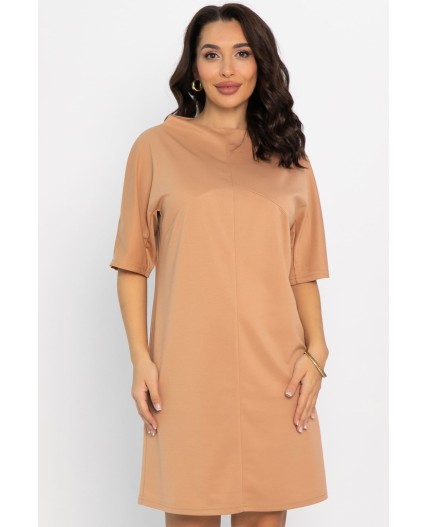Платье трикотажное Ветта (бежевое) П14600-10М