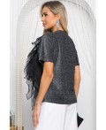 Блуза праздничная трикотажная Риана (серая) Б14617-5М