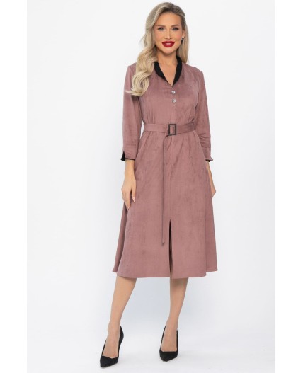 Платье замшевое Дарьяна НЬЮ (пыльная роза) П14651-18М