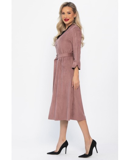 Платье замшевое Дарьяна НЬЮ (пыльная роза) П14651-18М
