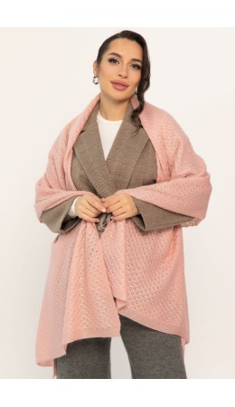 Вязаный палантин (пудра) ВП04-1М
