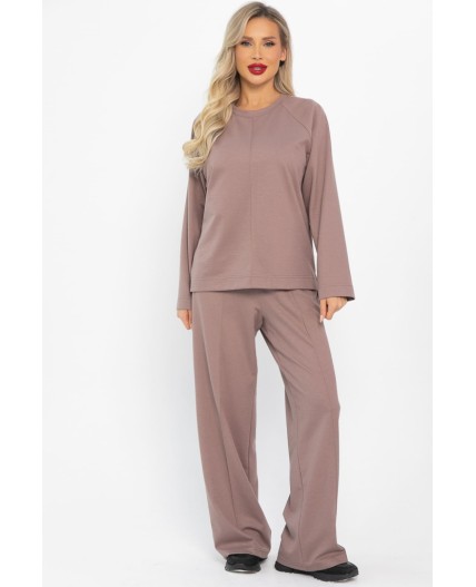 Костюм трикотажный Осенний комфорт (коричневый) К14680-30М