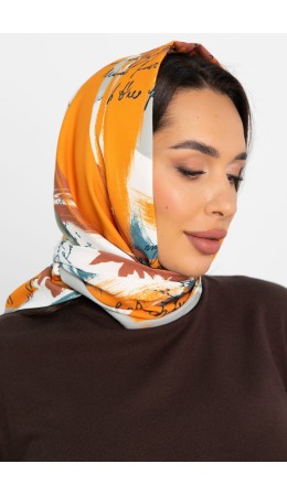 Косынка с подворотом (оранжевая пастель) КП26-23М
