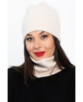 Комплект шапка шестиклинка и снуд (молочный) ШШС2-23М