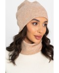 Комплект шапка шестиклинка и снуд (бежевый) ШШС3-23М