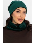 Комплект шапка шестиклинка и снуд (зеленый) ШШС5-23М