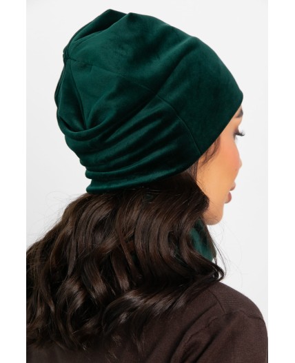 Комплект шапка шестиклинка и снуд (зеленый) ШШС5-23М