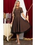 Платье Эйрена (черно-коричневое) П14721-6М