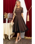 Платье Эйрена (черно-коричневое) П14721-6М