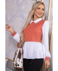 Блуза Жозетта (терракот) Б14738-3М