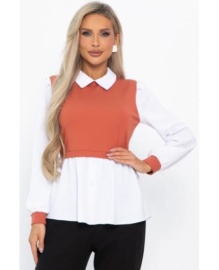 Блуза Жозетта (терракот) Б14738-3М