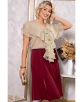 Платье Анхела (бежево-бордовое) П14753-39М