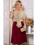 Платье Анхела (бежево-бордовое) П14753-39М